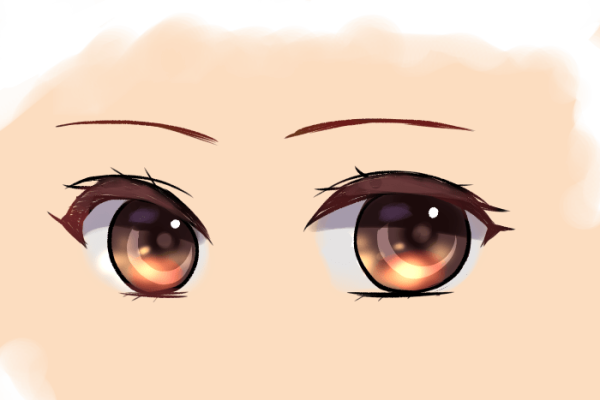 Anime coloring kawaii eyes