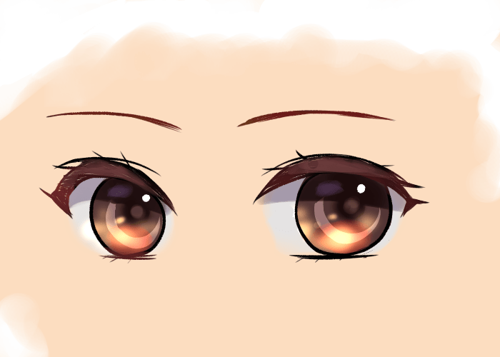 Anime coloring kawaii eyes