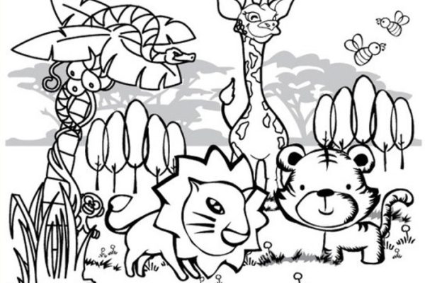 Printable forest animals coloring pages