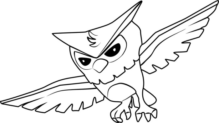 Animal jam coloring owl