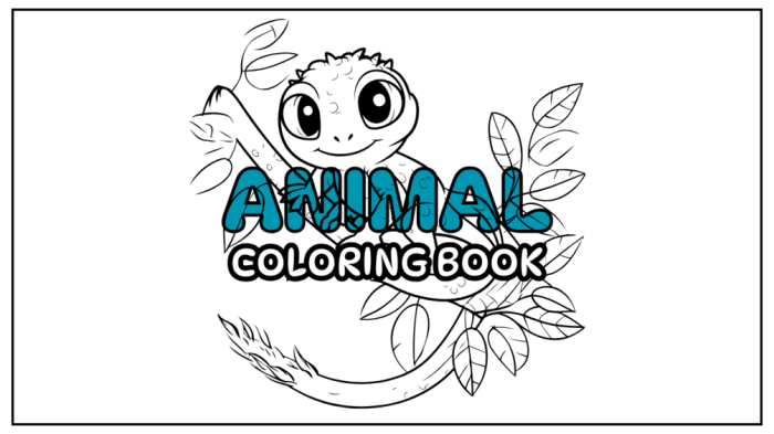 Animals pictures coloring book