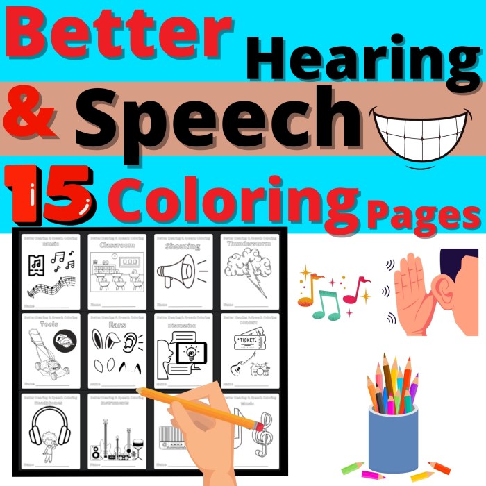 Animal hearing aid coloring page