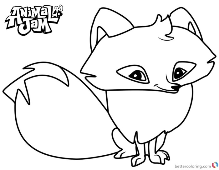 Animal jam coloring pages online