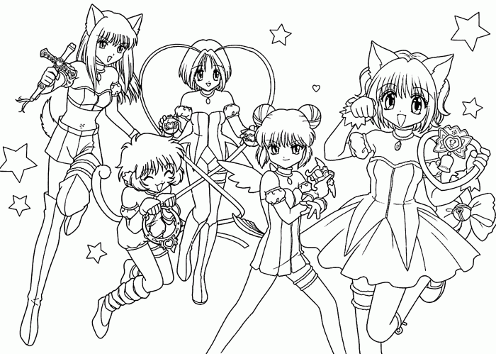 Anime coloring pages paintbrush