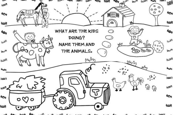 Coloring preschool farm animals