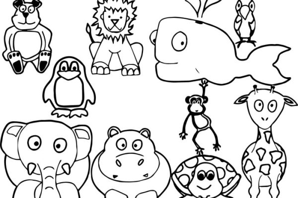 Coloring book animals pictures