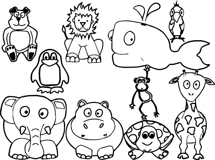 Coloring book animals pictures