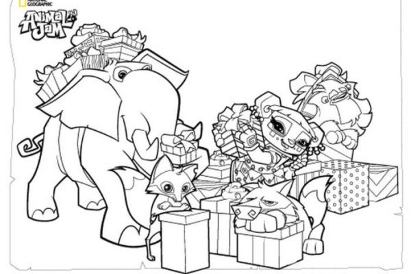 Animal jam birthday coloring page