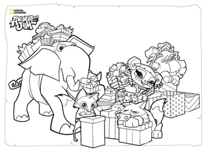 Animal jam birthday coloring page