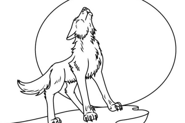 Wolf animal coloring pages