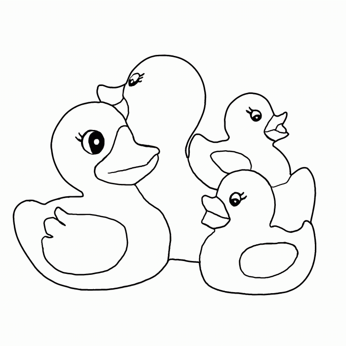 Animated duckl coloring pages