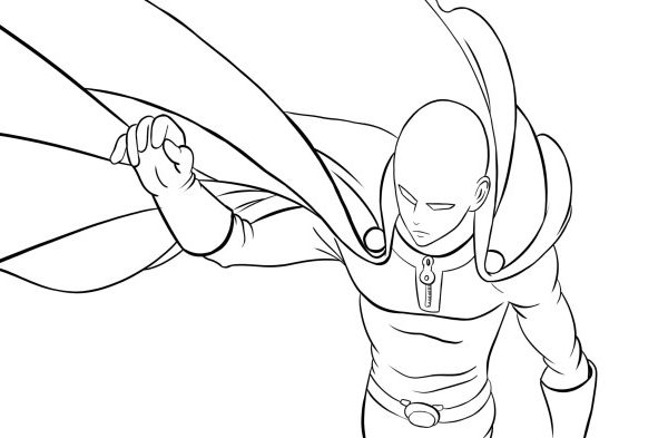 Anime coloring pages one punch