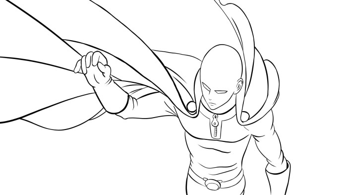 Anime coloring pages one punch