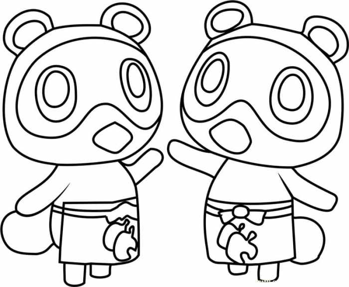 Animal crossing villagers coloring pages