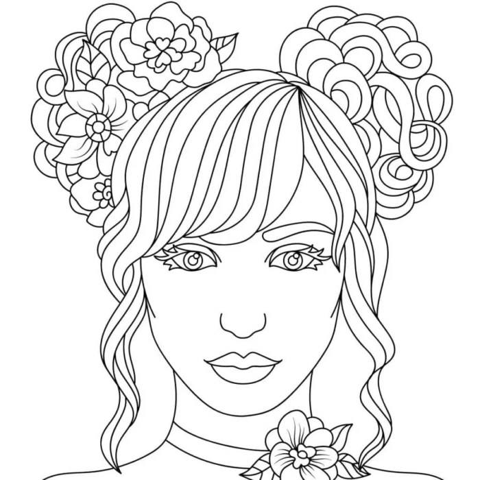 Animated people coloring page