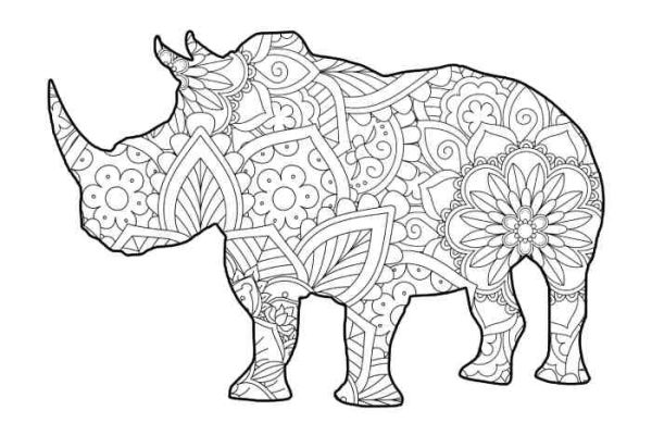 Mandala animal coloring sheets