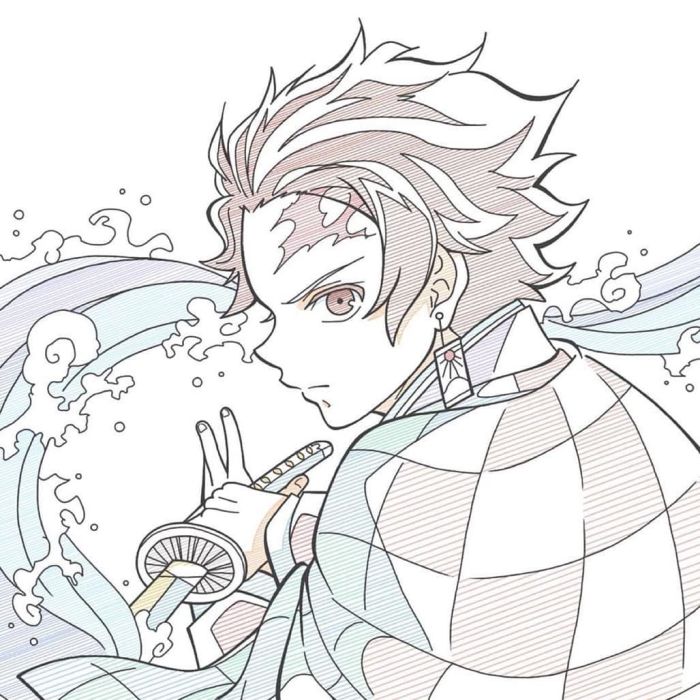 Anime coloring pages tanjiro