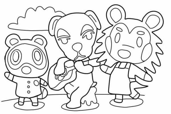 Animal crossing new horizons villagers coloring pages