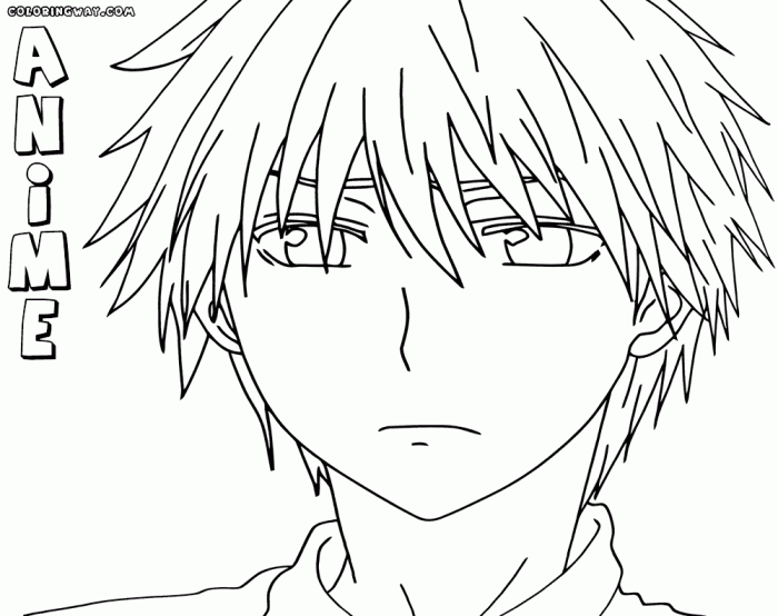 Anime characters deivlis boys coloring pages