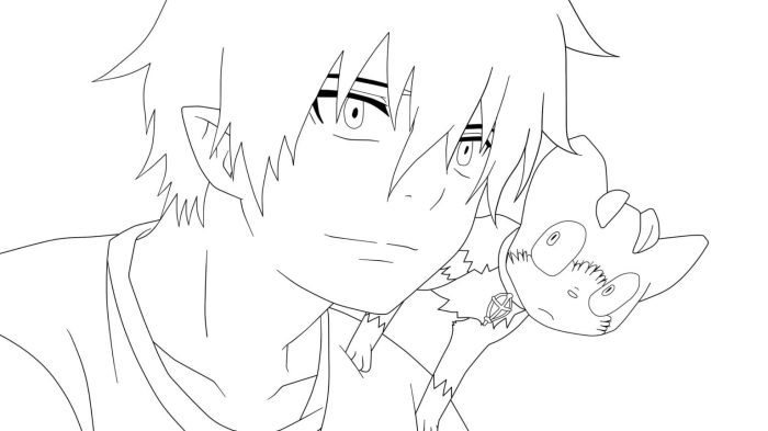 Cute anime boys coloring pages