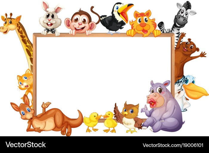 Animal coloring barder for writing