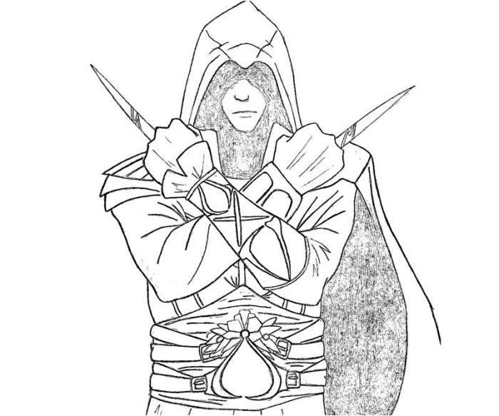 Anime coloring pages assasin