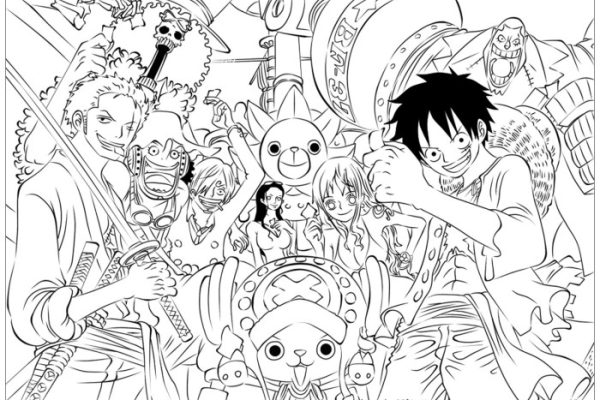 Coloring pages anime one piece