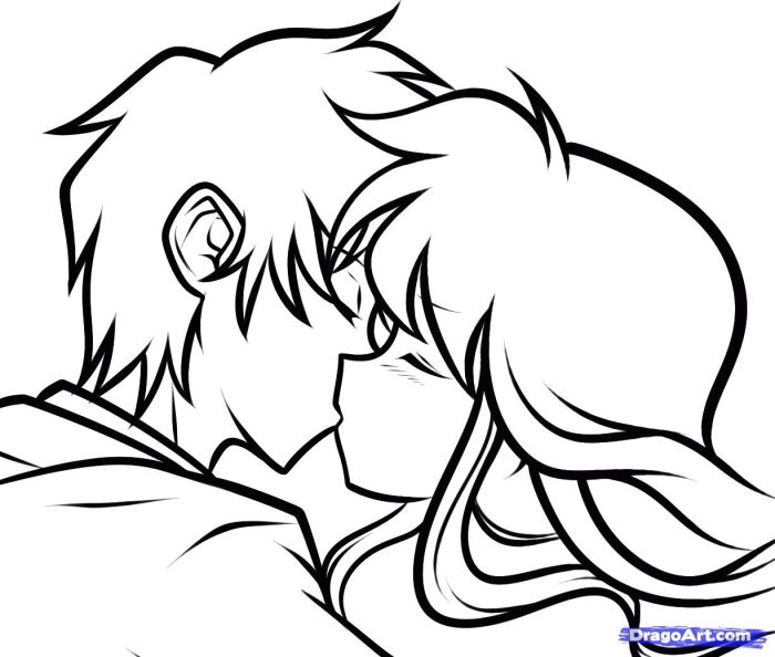 Anime coloring pages couple