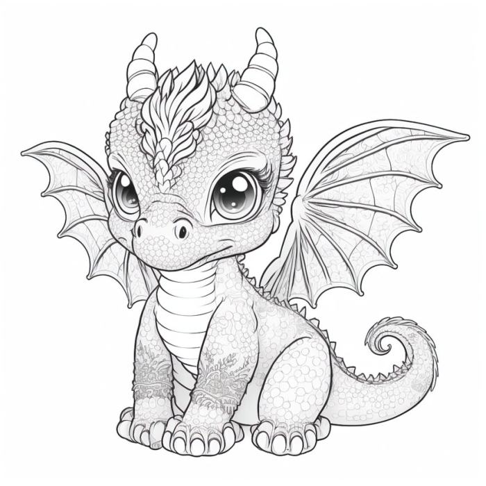 Animal dragon cartoon coloring pages