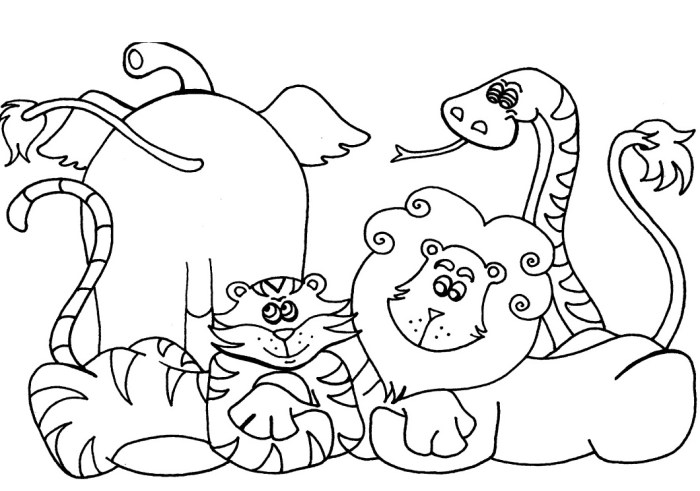 Animal coloring page free pdf preschool