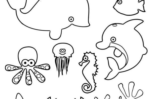 Ocean animal coloring page