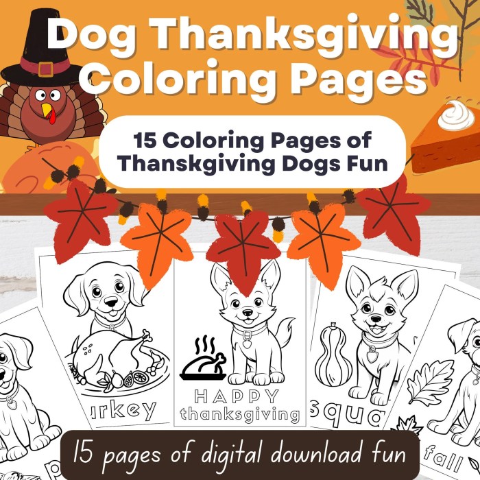 Cute and pretty thanksgiving animals coloring pages