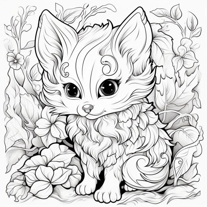 Fantasy animal coloring pages