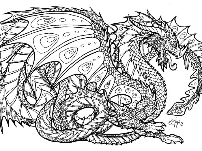 Complex coloring pages animals