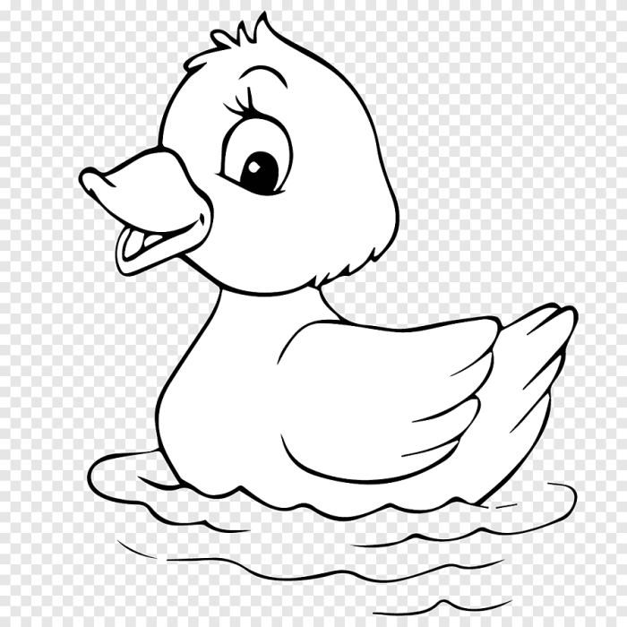 Animated duckl coloring pages