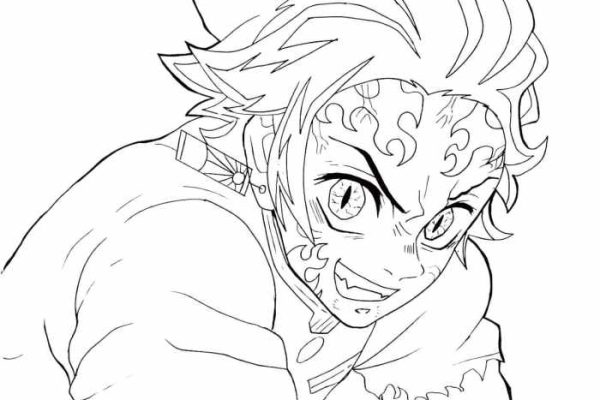 Anime coloring pages tanjiro