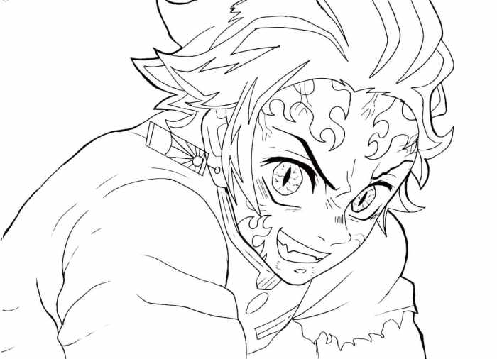 Anime coloring pages tanjiro