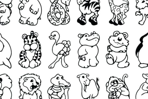 Animal coloring page free pdf preschool