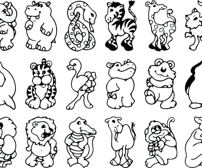 Animal coloring page free pdf preschool