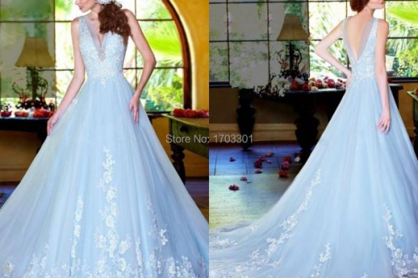 Baby blue dress for wedding