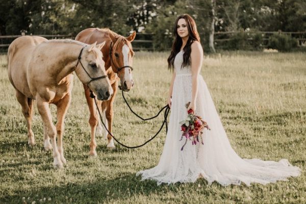 Western inspired wedding dresses