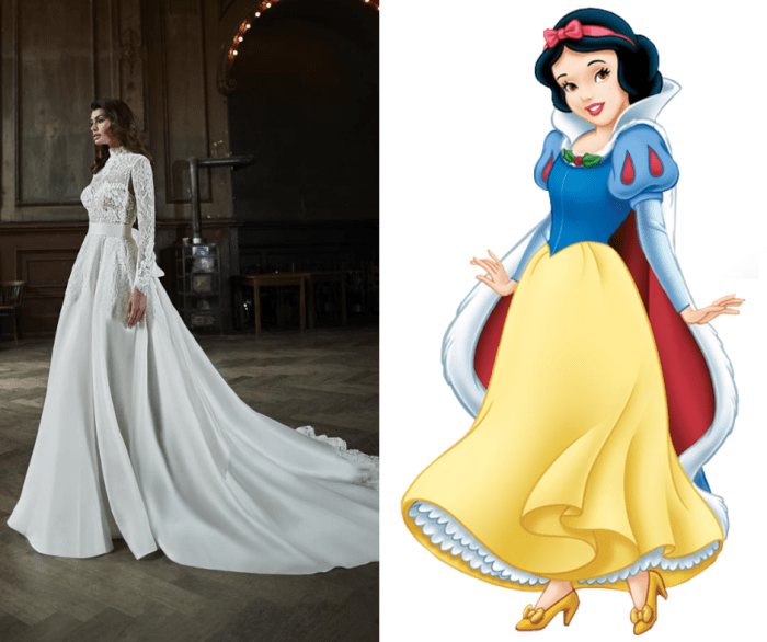 Snow white wedding dress