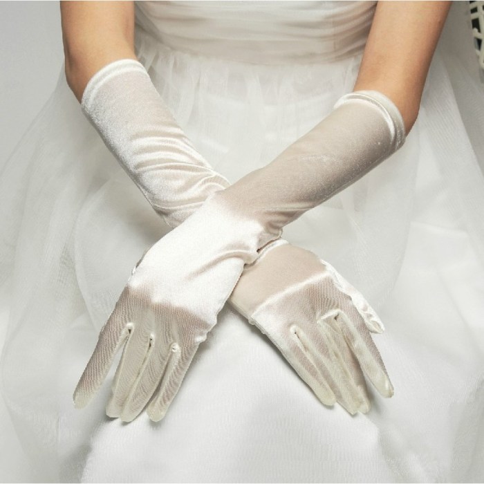 Wedding dress and gloves