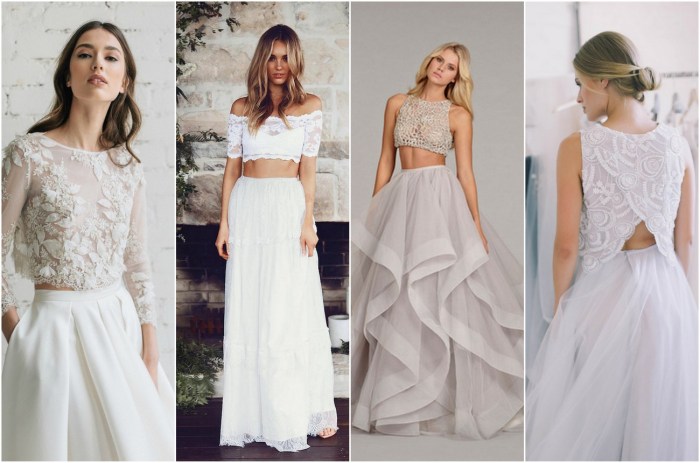 2 piece wedding dresses