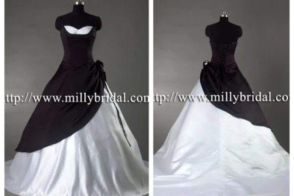 Black and white wedding guest dress