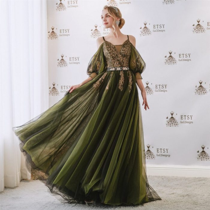 Green dresses for wedding guests