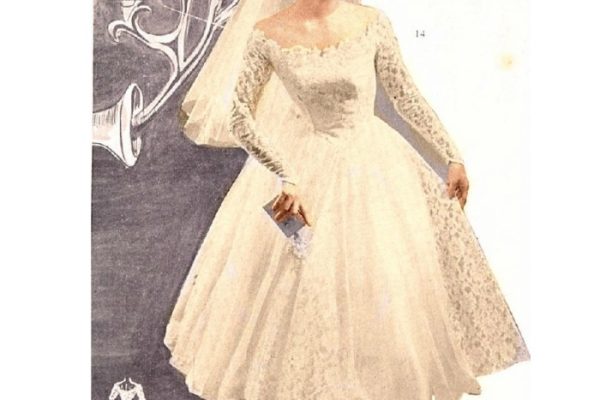 1950s style wedding dress