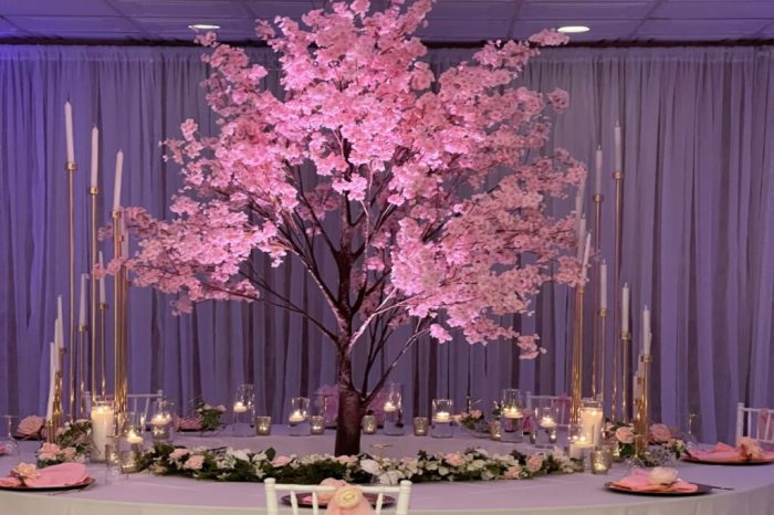 Cherry blossom wedding dress