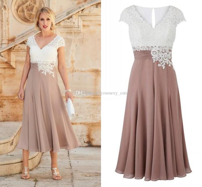 Plus size tea length dresses for wedding