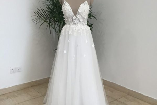 Wedding dresses with straps